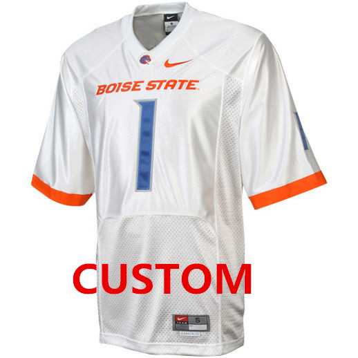 Men%27s Boise State Broncos Customized White Jersey